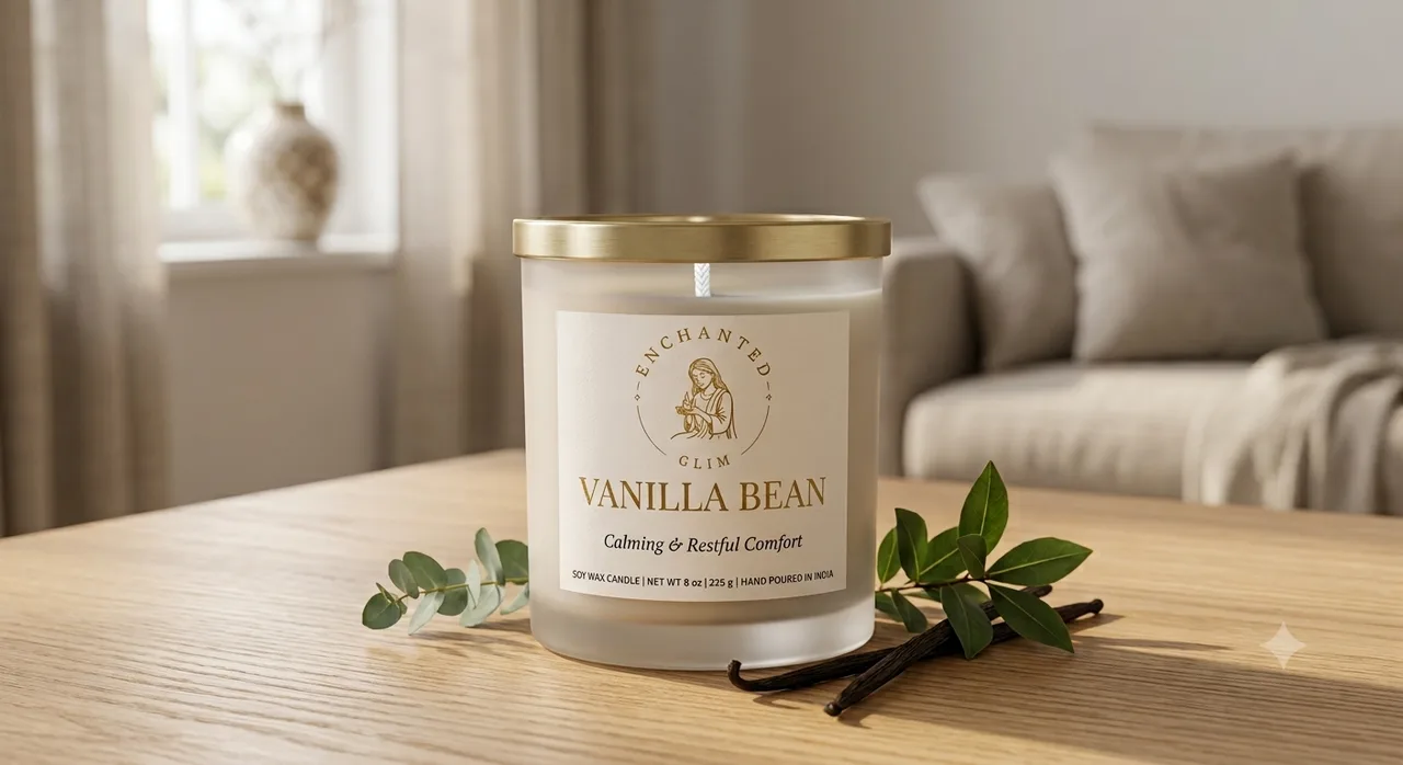 Vanilla Bean — Enchanted Glim soy wax candle